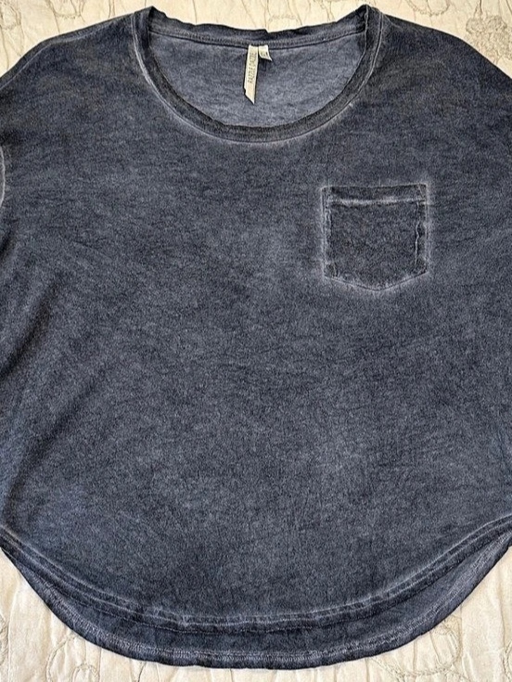 Long Sleeve Cotton short sleeve t-shirt in Blue Size Medium